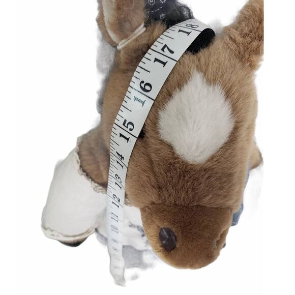 Build A Bear Country Horse / Pony Denim Skirt Bandanna & Bow BAB Stuffed Animal - Picture 7 of 7